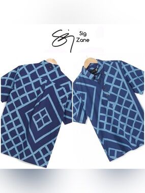 Sig Zane ✨ Hilo • Hawaii • Men’s / Kane Pullover Aloha Shirt MAKA’UPENA 2012 • L